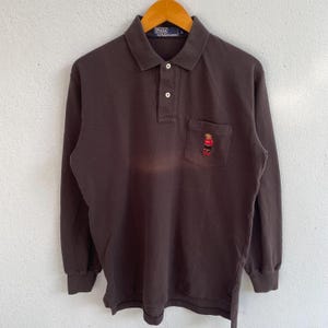 Vintage polo bear by ralph lauren collar longsleeve