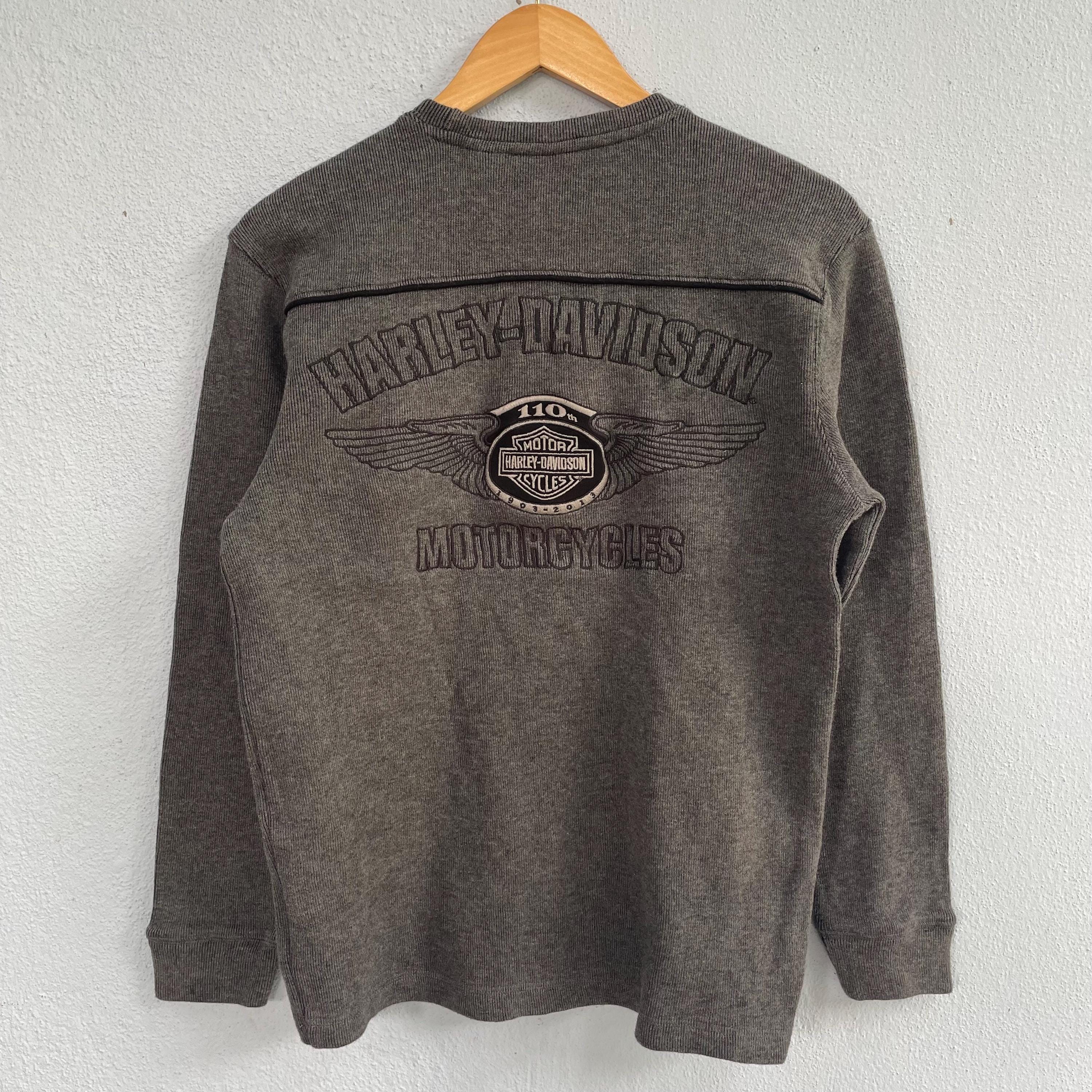 Harley Davidson Sweatshirt Grey - 110th Anniversary Long Sleeve