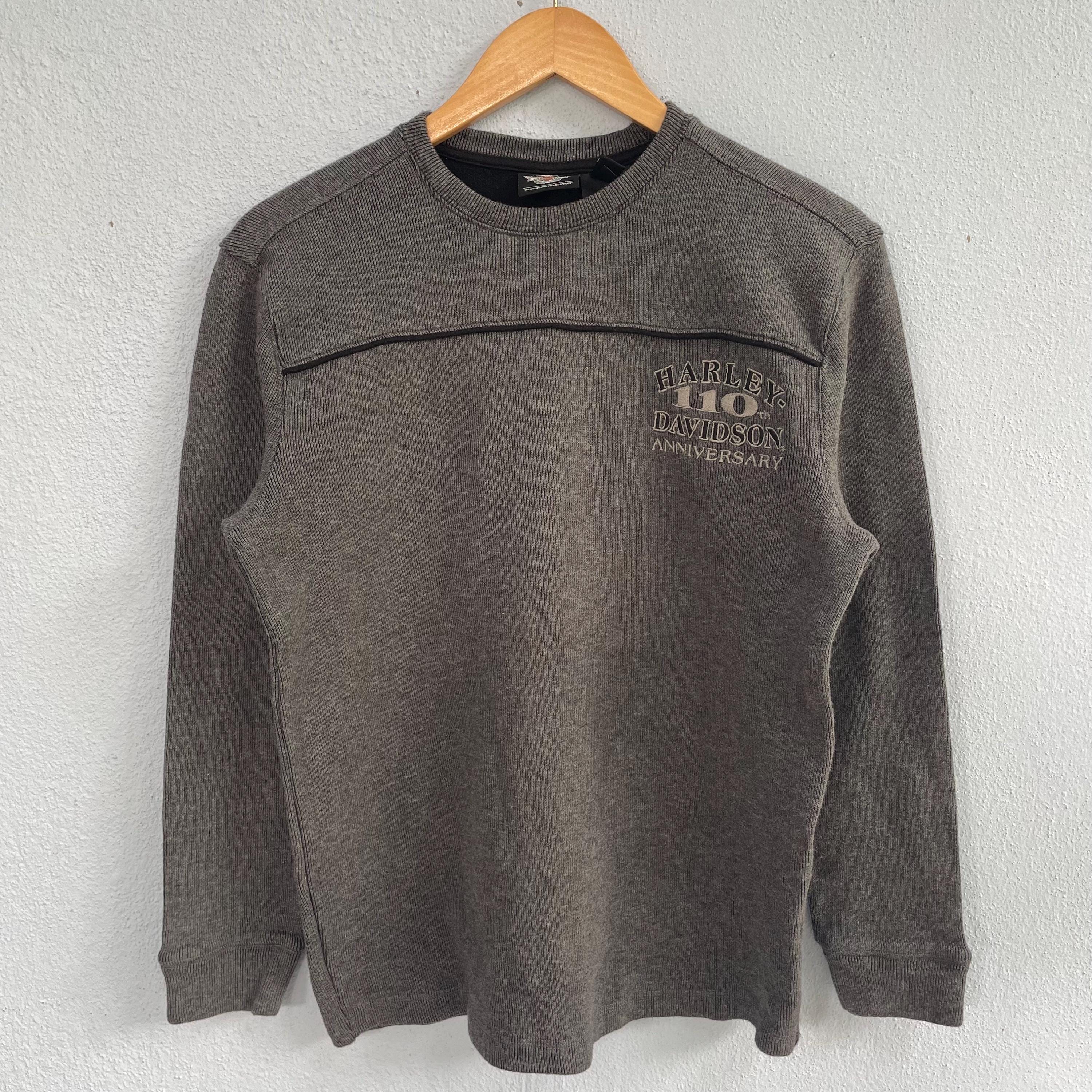 Harley Davidson Sweatshirt Grey - 110th Anniversary Long Sleeve