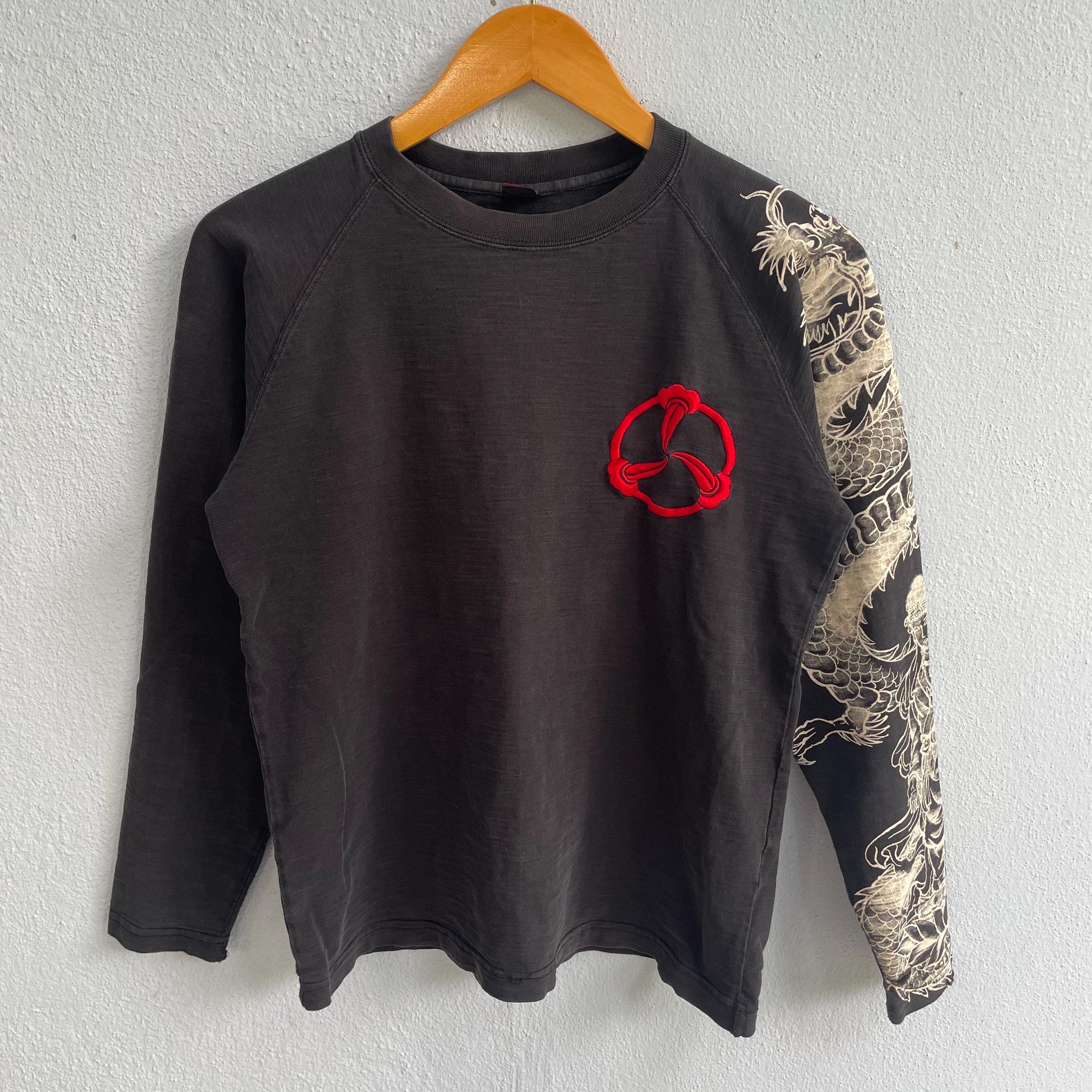 Y2K 日本の龍の袖のグラフィックTシャツ Mサイズ - Etsy 日本