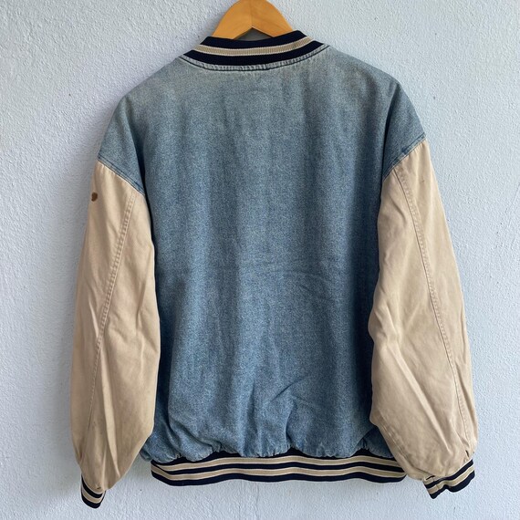 Vintage 90s Varsity Jeans Jacket Cambridge Classic - Etsy