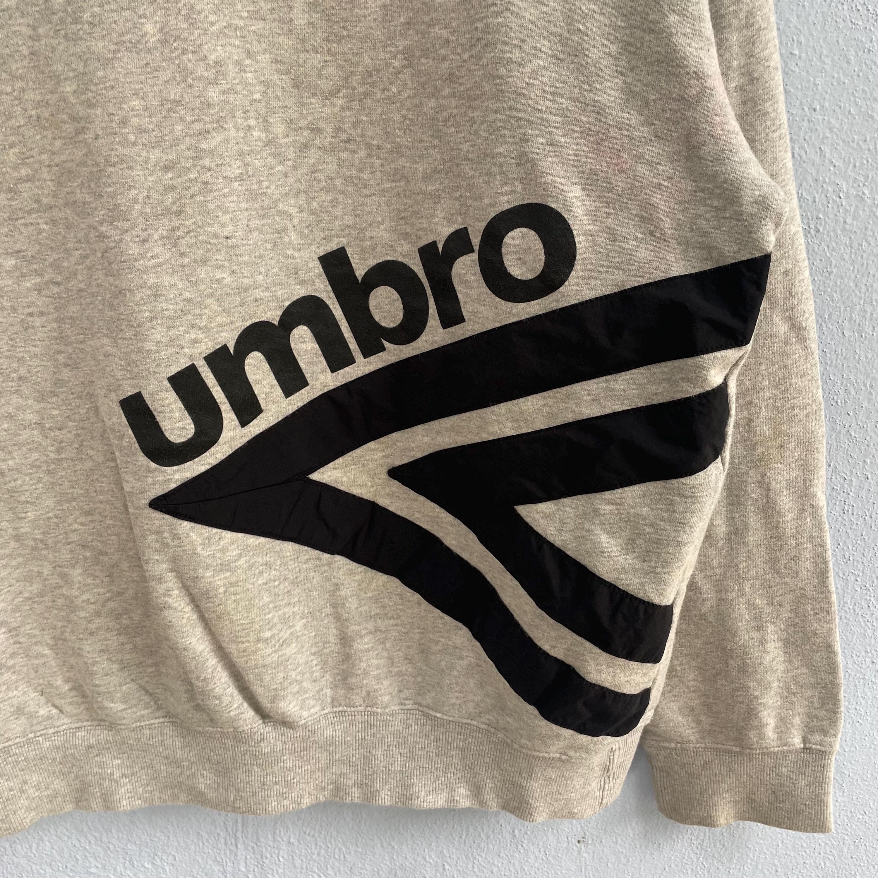 Y2K Umbro Sweatshirt Heather Grey - Big Logo Crewneck - Retro
