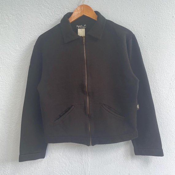 T*3様 90s agnès b. 本人期　sweat zip cardigan black 