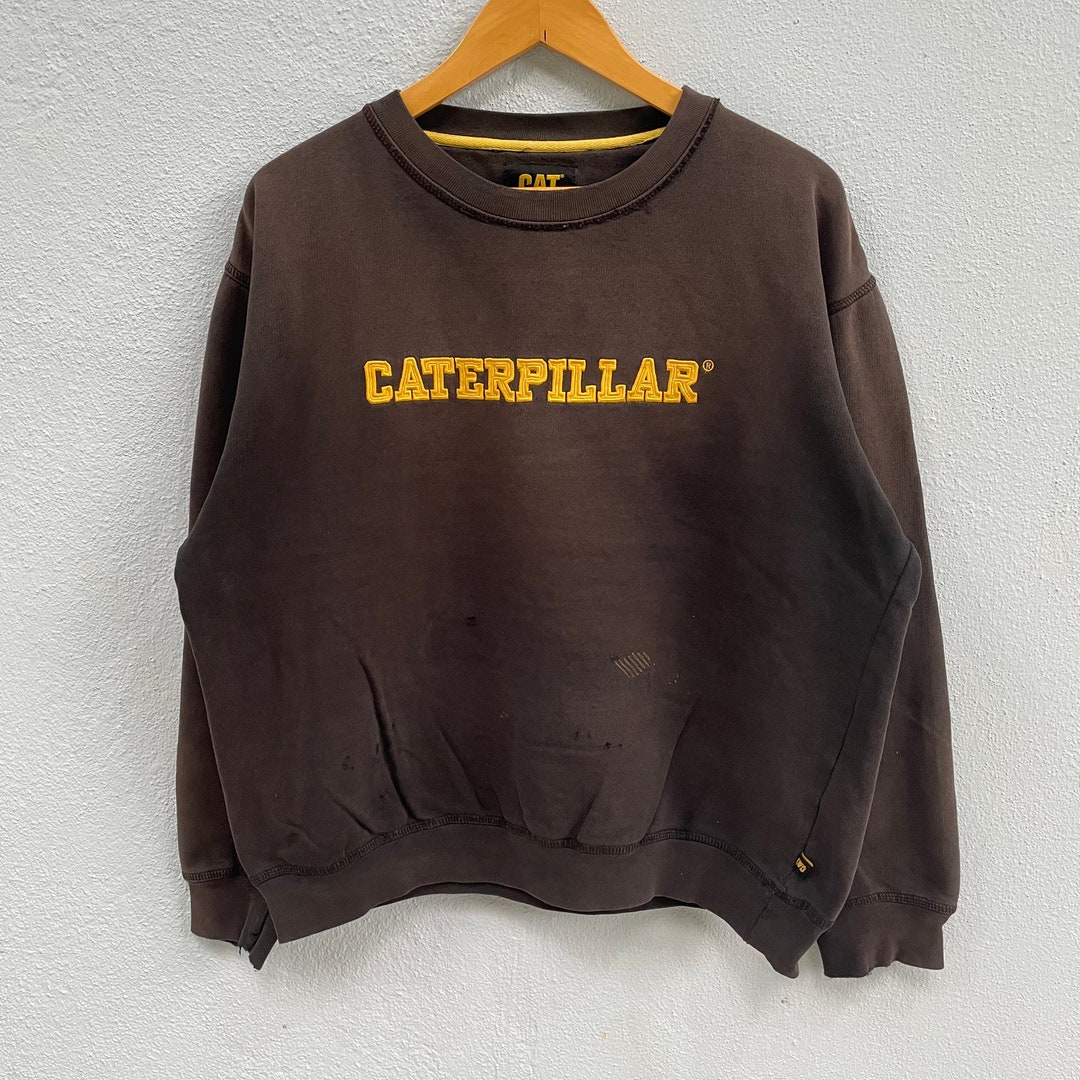 Vintage Distressed CAT Caterpillar Sweatshirt - Etsy