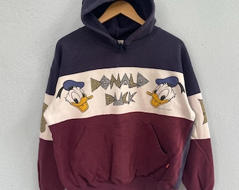 Vintage 90s Disney “donald Duck” Hoodie – Dia Club Knit Wear – M/L