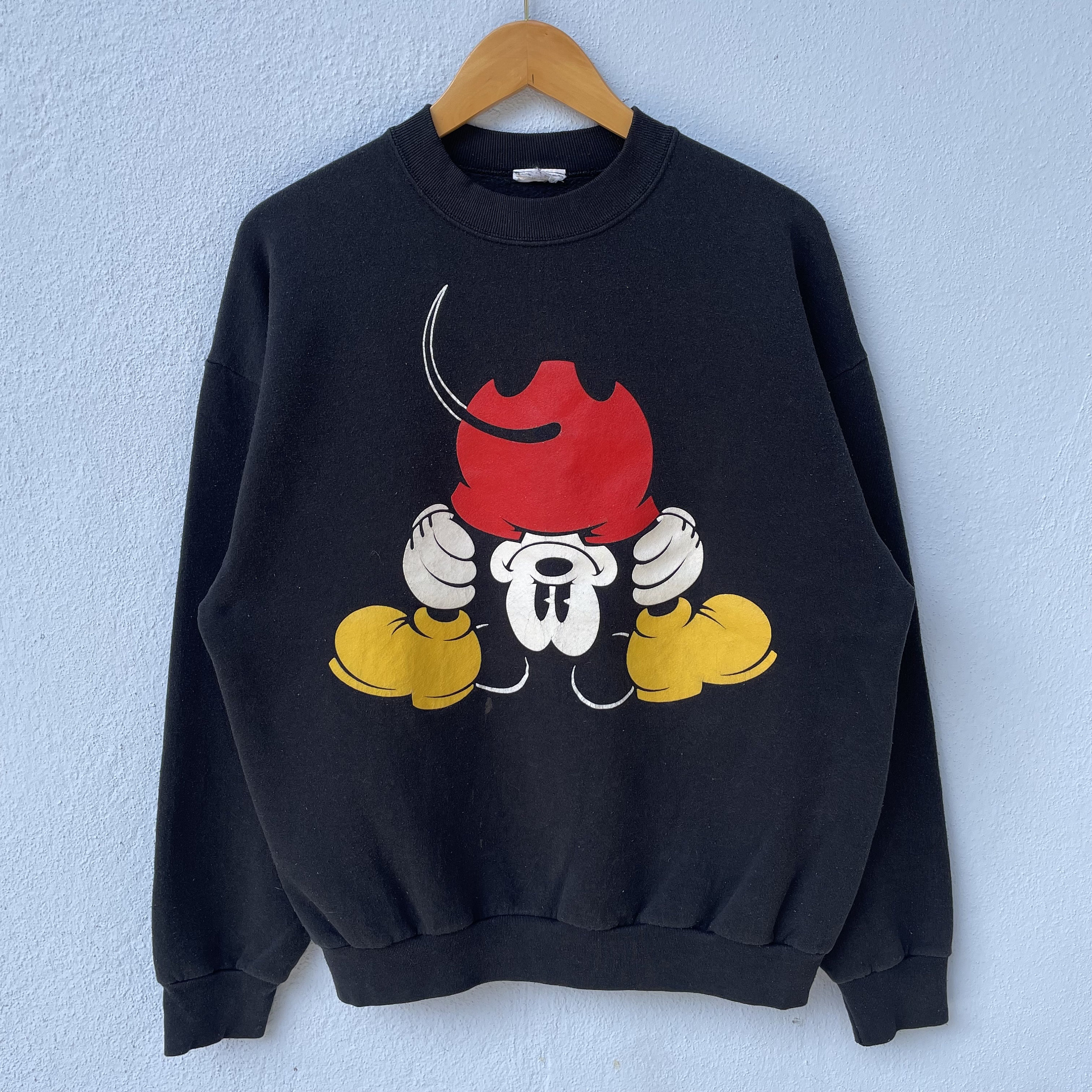 トップス vintage back drop disney mickey sweat vintage Disney Mickey mouse embroidered sweatshirt sz XL
