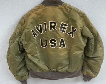 Vintage 90s Avirex USA Bomber Jacket - Etsy