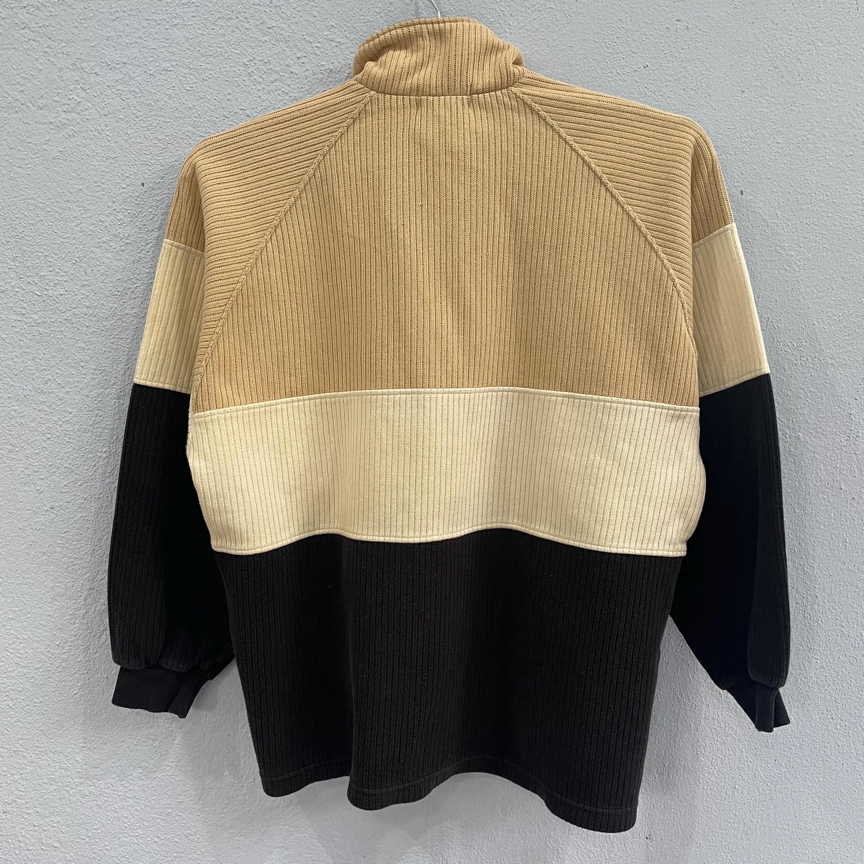 Vintage 90s Fred Perry Quarter Zip Pullover - Colorblock Ribbed