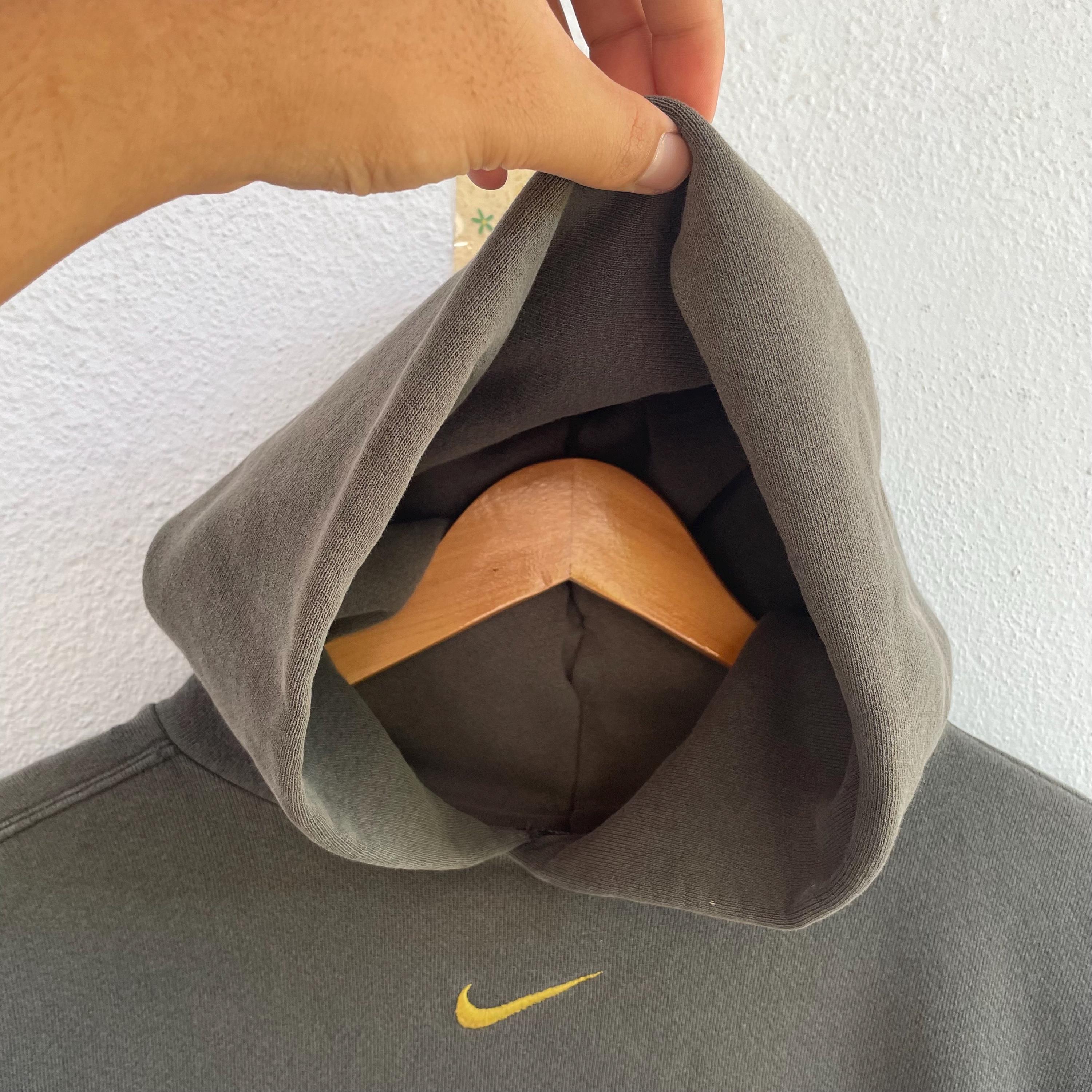 nike centre swoosh hoodie brown