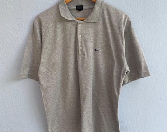 Vintage Nike Tiger Wood Polo Shirt – Classic Heather Grey Short