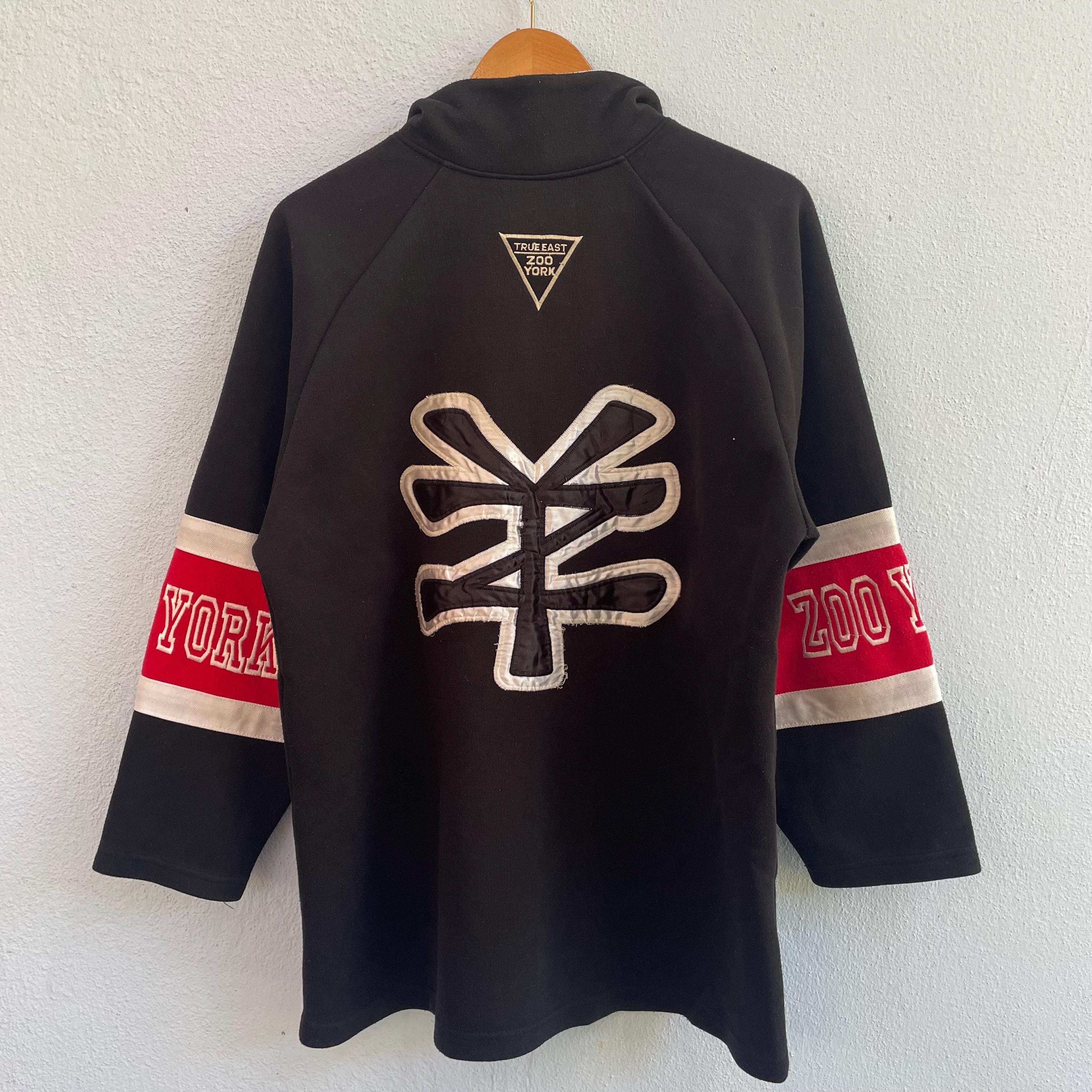 Vintage Zoo York Quarter Zip Pullover - Y2K Big Logo Black Fleece