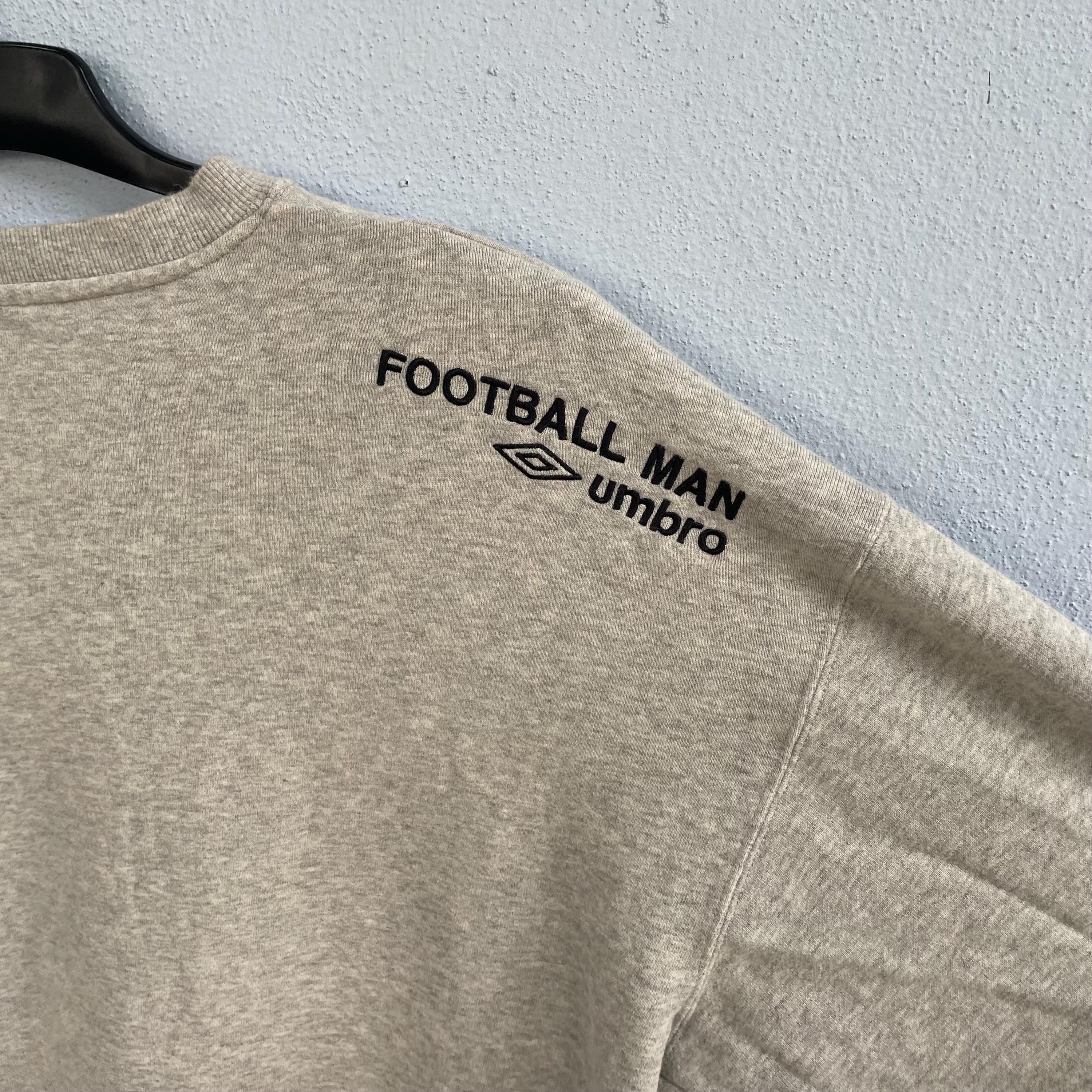 Y2K Umbro Sweatshirt Heather Grey - Big Logo Crewneck - Retro