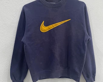 sweat-shirt Nike vintage des années 90 avec grande virgule et grand logo