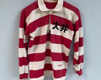 polo de rugby joueur japonais vintage des années 90