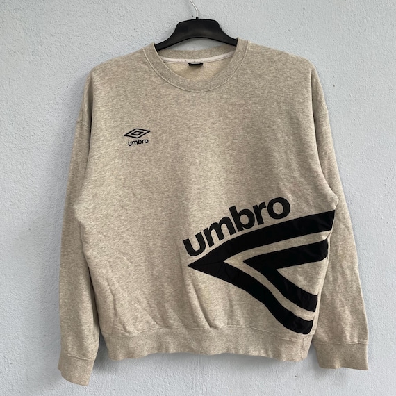 Y2K Umbro Sweatshirt Heather Grey - Big Logo Crewneck - Retro