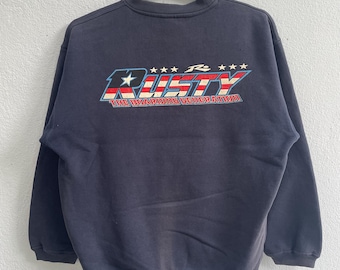 vintage rusty board surfing sweatshirt big size