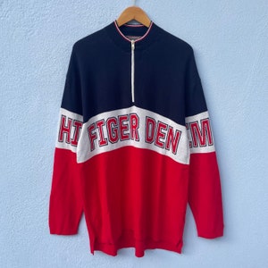 tommy hilfiger denim knitwear sweater quarter zip