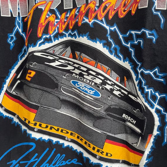 Vintage Rusty Wallace NASCAR T Shirt Black - Retro Midnight