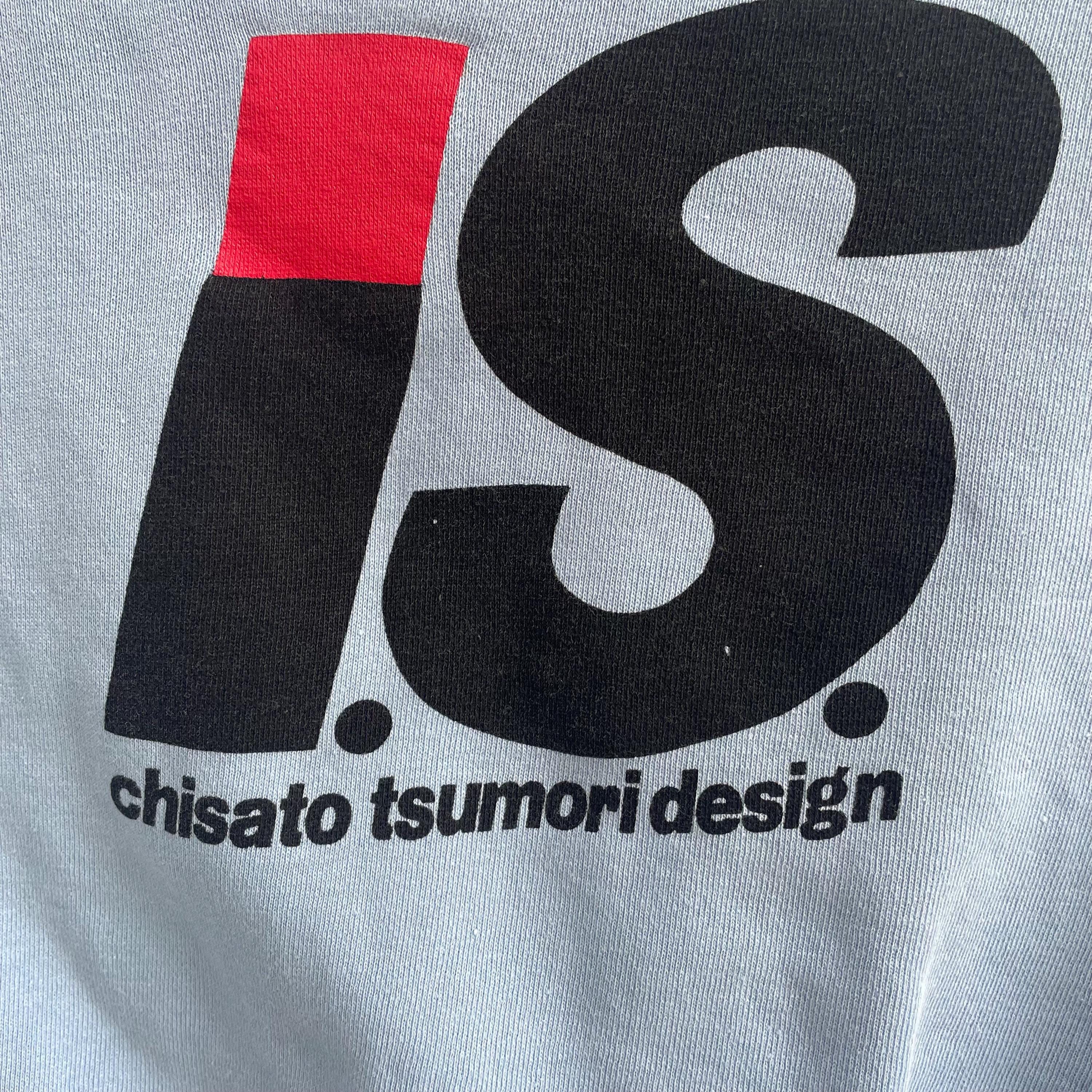 トップス 80s I.S. Chisato Tsumori Design cardigan Vintage 80s Issey Miyake Chisato Tsumori Design Sweater Blue
