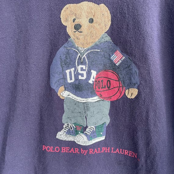 Vintage Polo Bear by Polo Ralph Lauren Tshirt Size Medium - Etsy