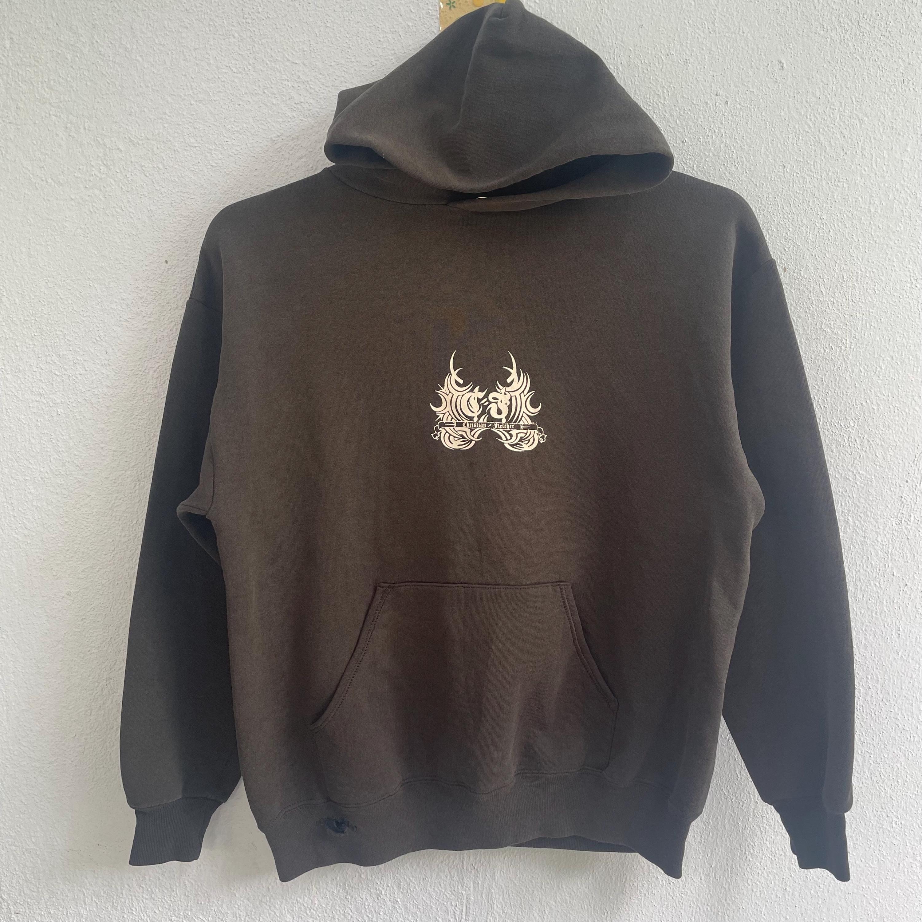 USA製/90's Christian Fletcher ビンテージパーカー Vintage Christian Fletcher Hoodie Large - 90s Jerzees Super Sweats