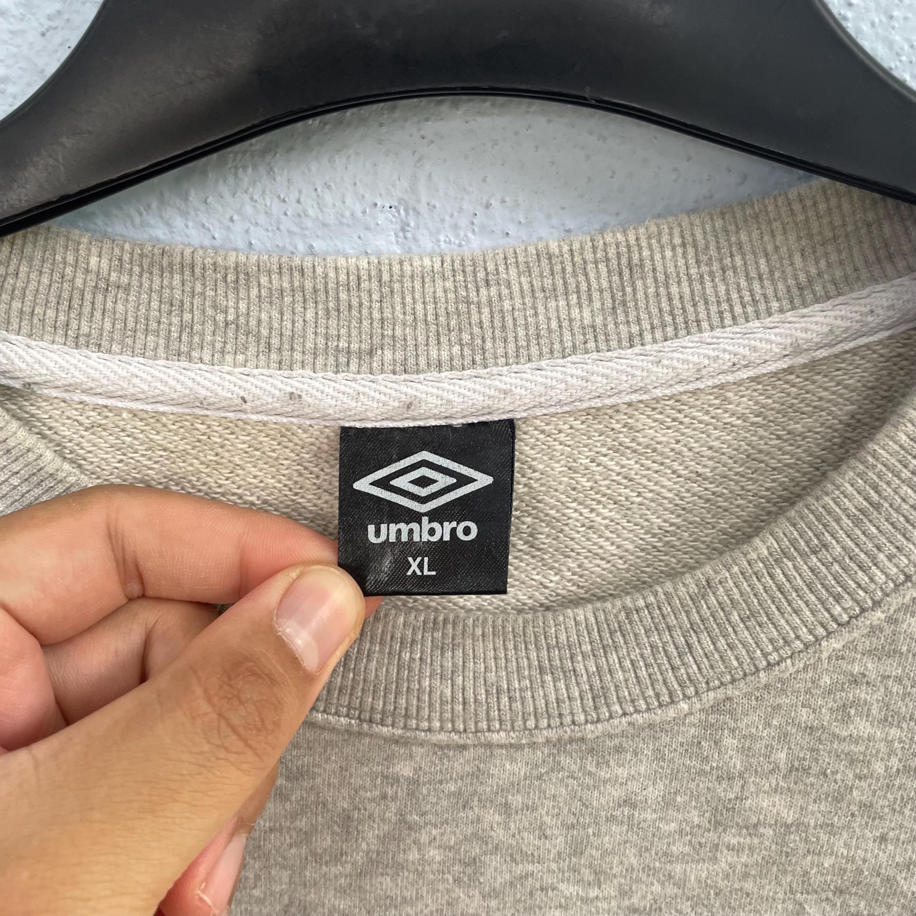 Y2K Umbro Sweatshirt Heather Grey - Big Logo Crewneck - Retro