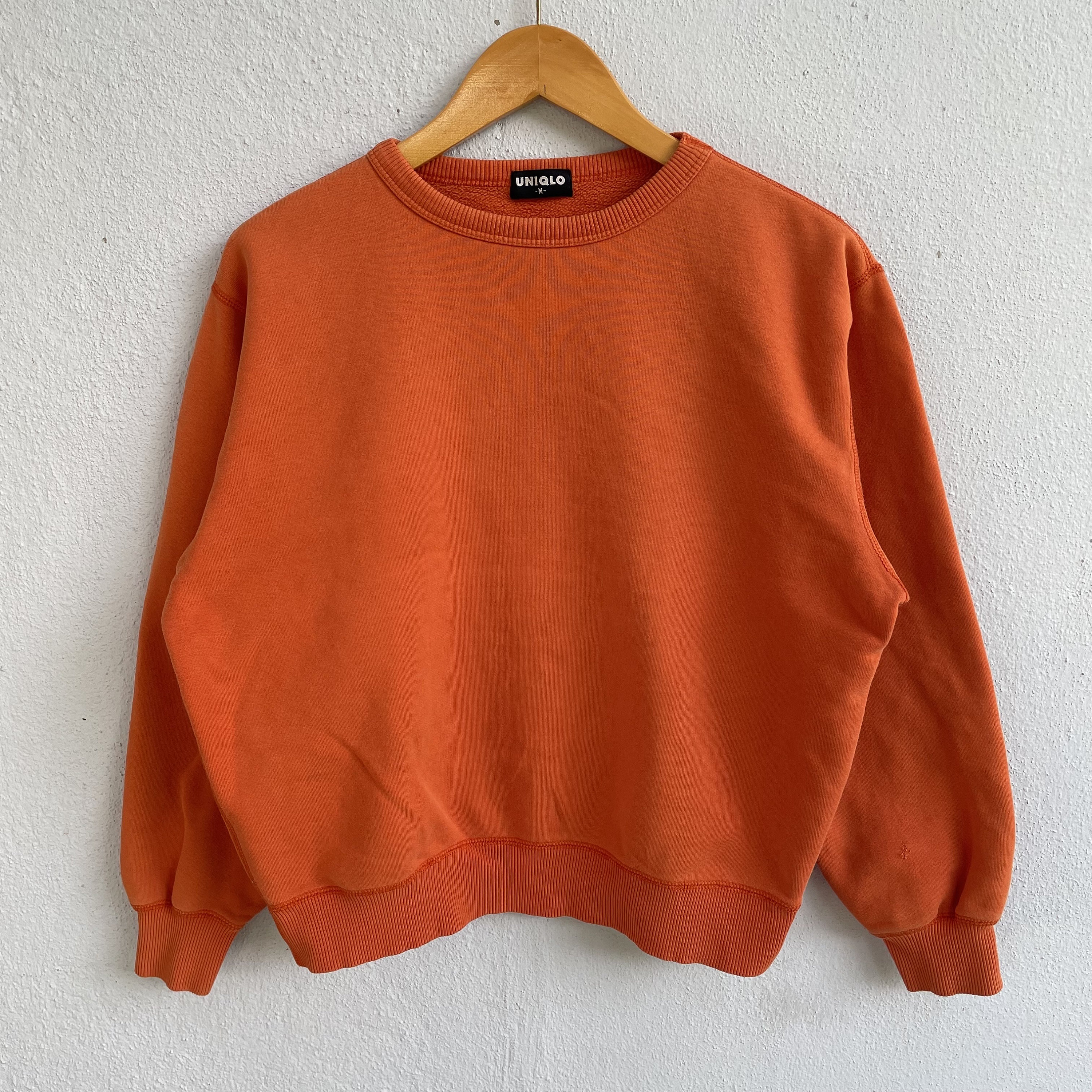 Vintage Uniqlo Sweatshirt Pullover Orange Colour - Etsy