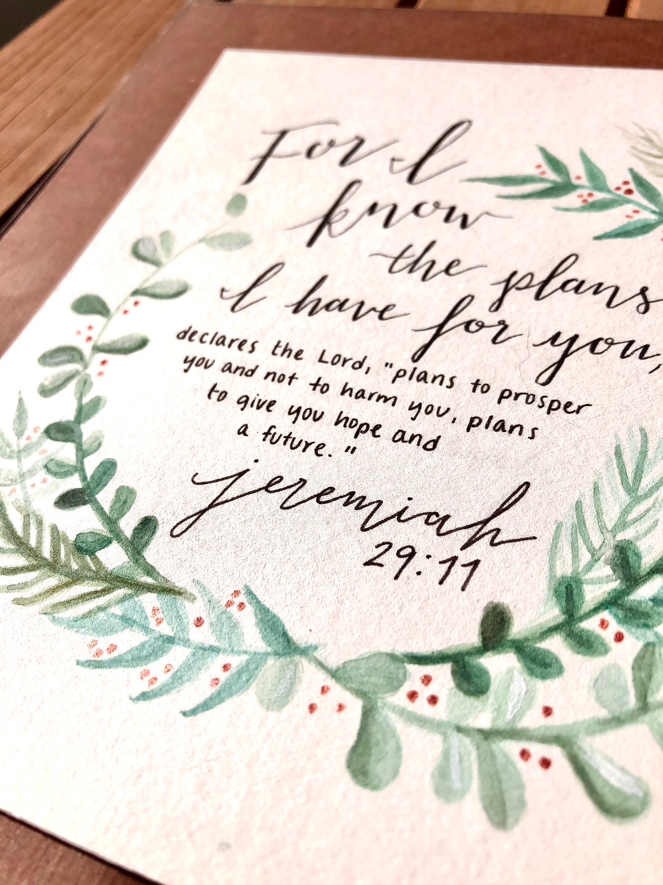 Custom Calligraphy Personalized Bible Verse - Etsy