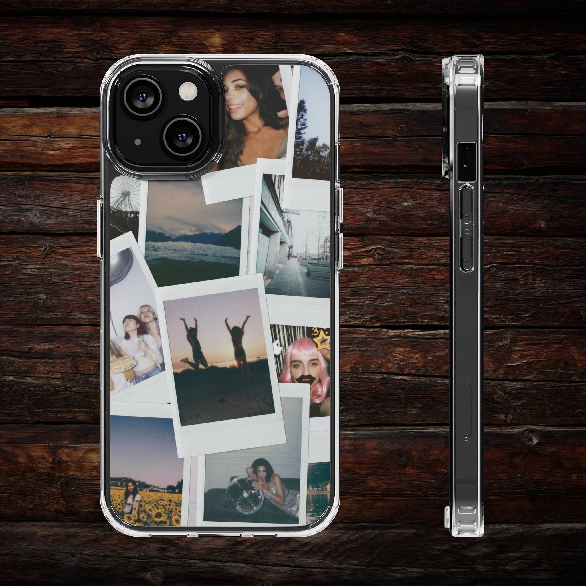 Personalized Custom Picture Collage Phone Case for iPhone 15 14 13 Pro Max Mini Plus Pro Polaroids Photo Collage iPhone Case Mothers Day