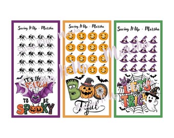 Desafio de economia de Halloween, desafio de economia de baixa renda, desafio de economia de mini segunda-feira