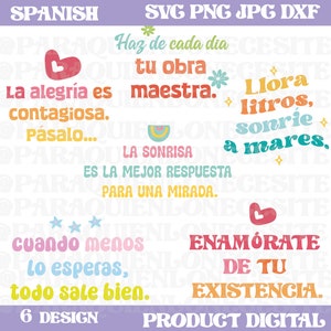 Spanish Phrases, Digital Product, Spanish Phrases, Motivational, Creative, Latin Phrases, SVG, JPG, PNG.