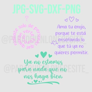 Spanish Phrases, Digital Product, Spanish Phrases, Motivational, Creative, Latin Phrases, SVG, JPG, PNG.
