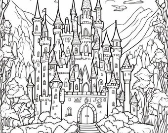 Princess (or medieval) castle to Color