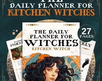Kitchen Witch Daily Planner Witch Gratitude Journal Witchy Planner Manifesting Planner Witch Recipes Witch Herbs Journal Witch Herb Journal
