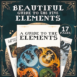 A Call To The Elements Guide & Spells, Digital Grimoire Book Of Shadows Printable Grimoire Pages Book of Shadow Pages Digital Grimoire Paper