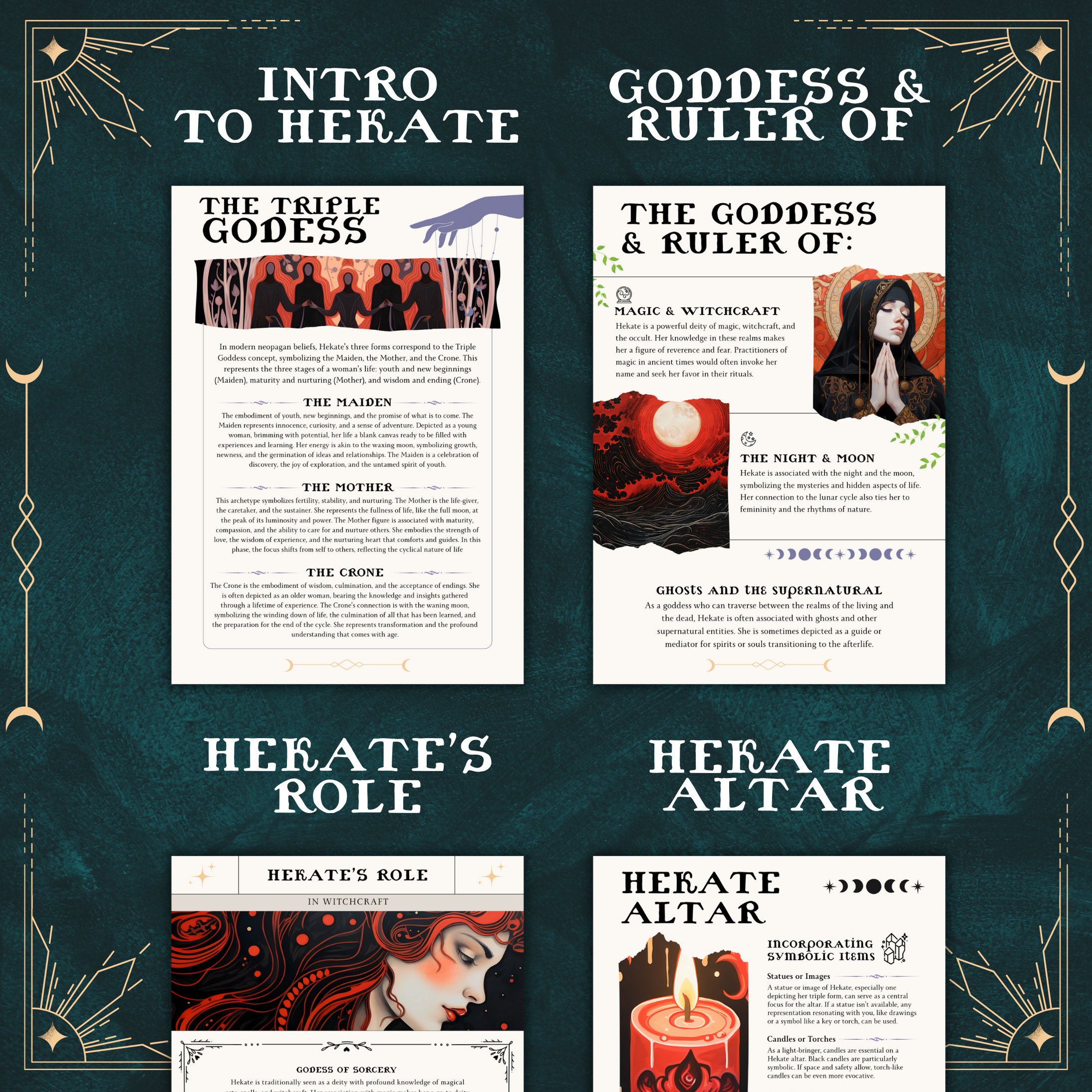 Hekate Guide for Witches Witchcraft Digital Grimoire Book of Shadows
