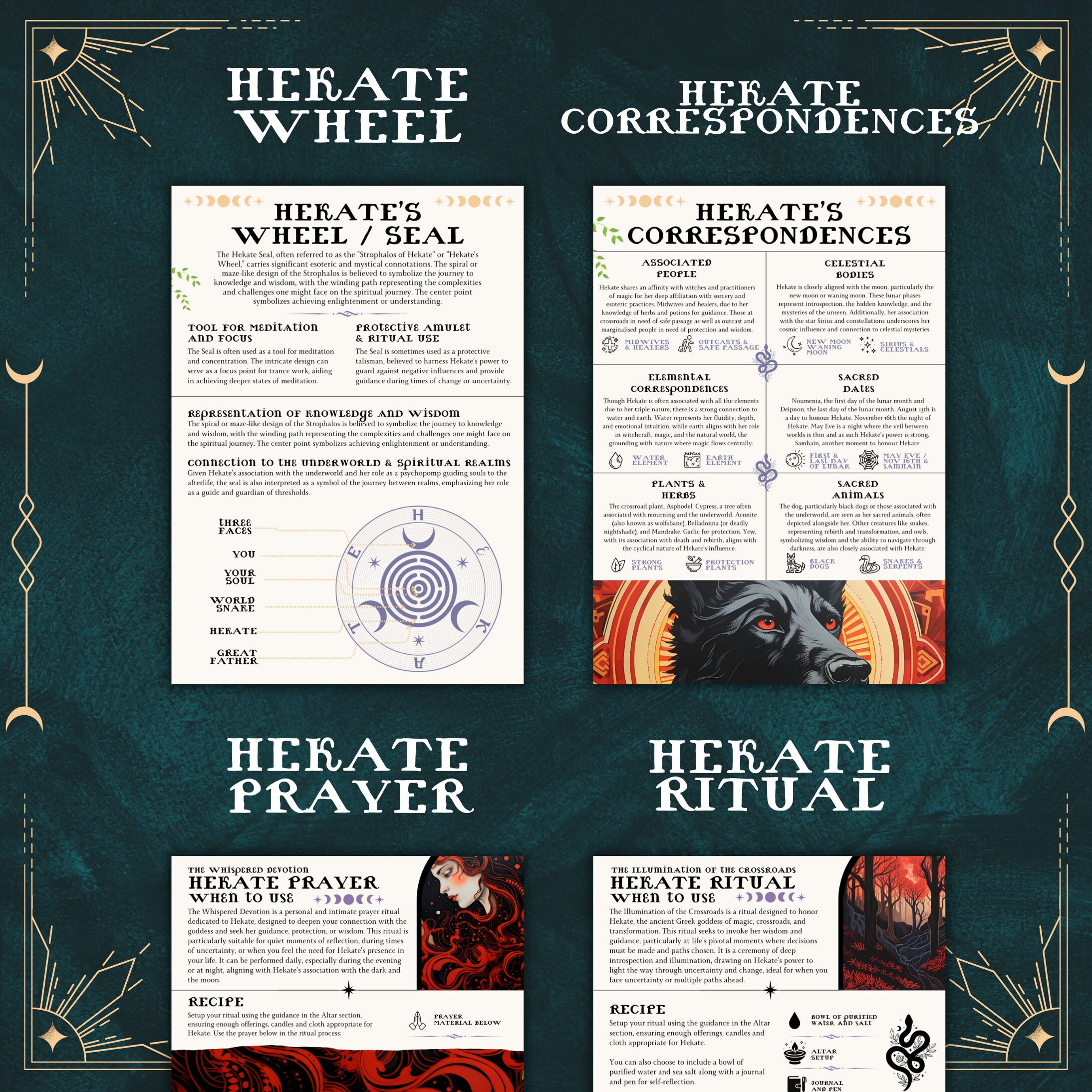 Hekate Guide for Witches Witchcraft Digital Grimoire Book of Shadows