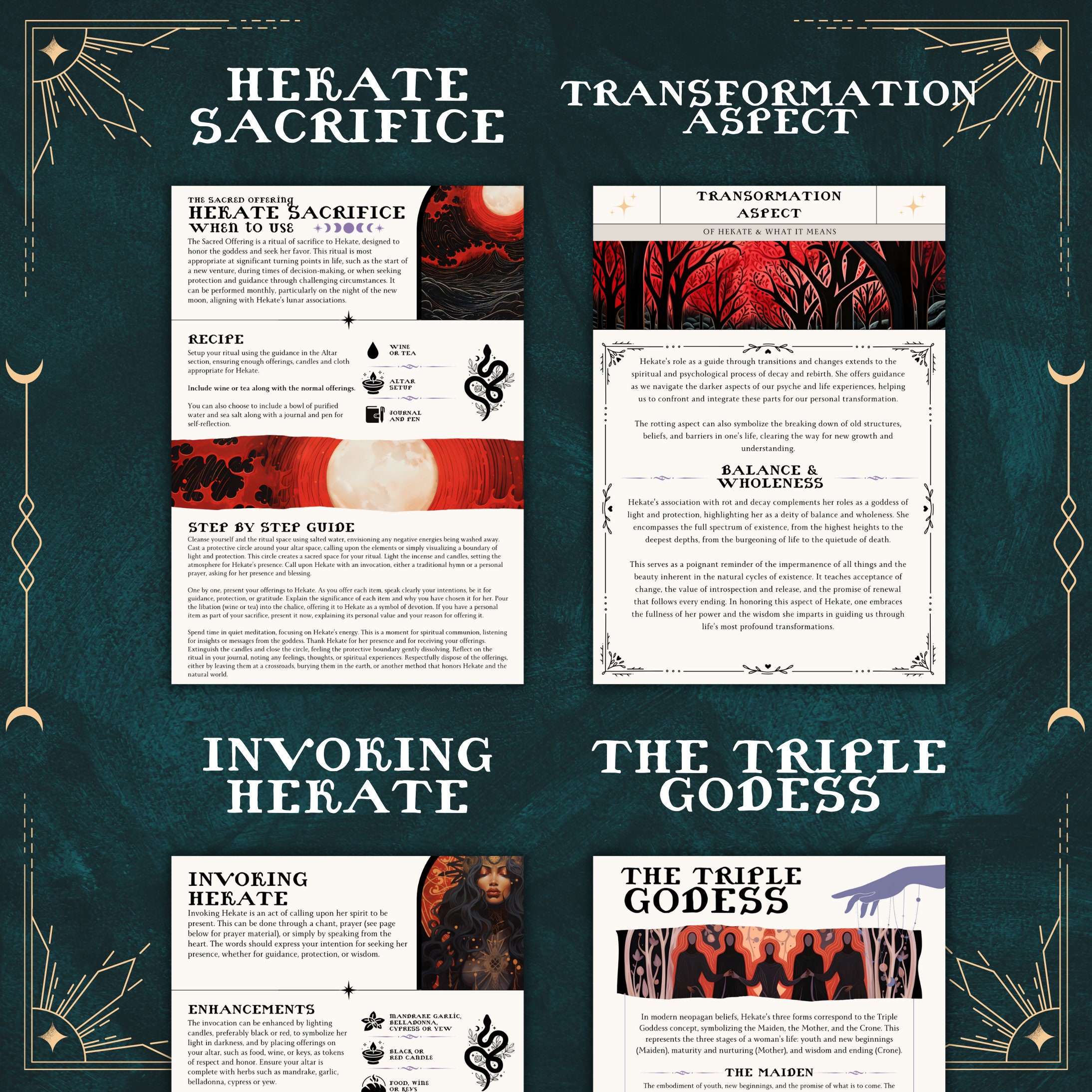 Hekate Guide for Witches Witchcraft Digital Grimoire Book of Shadows