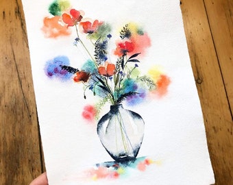 Illustration originale personnalisée Fleurs et végétaux