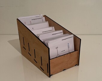 Boîte pour fiches de révision personnalisable (boîte de Leitner)