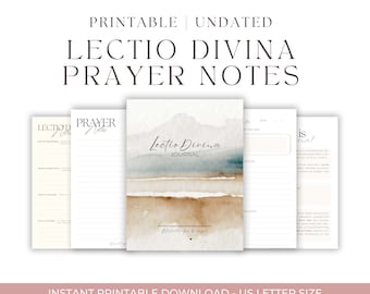Catholic Lectio Divina Prayer & Verse of the Day Digital Note Pages | Journaling Printable | Scripture Study Planner | Instant Download