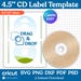 4.5 Inches CD Label Template, Cd/dvd Disc Blu-ray Label Template, DVD ...