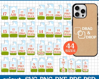 44 mallar för telefonskal PAKET, sublimeringsmall för telefonskal, mall för smartphoneskal, mall för telefonskal, utskrivbar, redigerbar i Canva