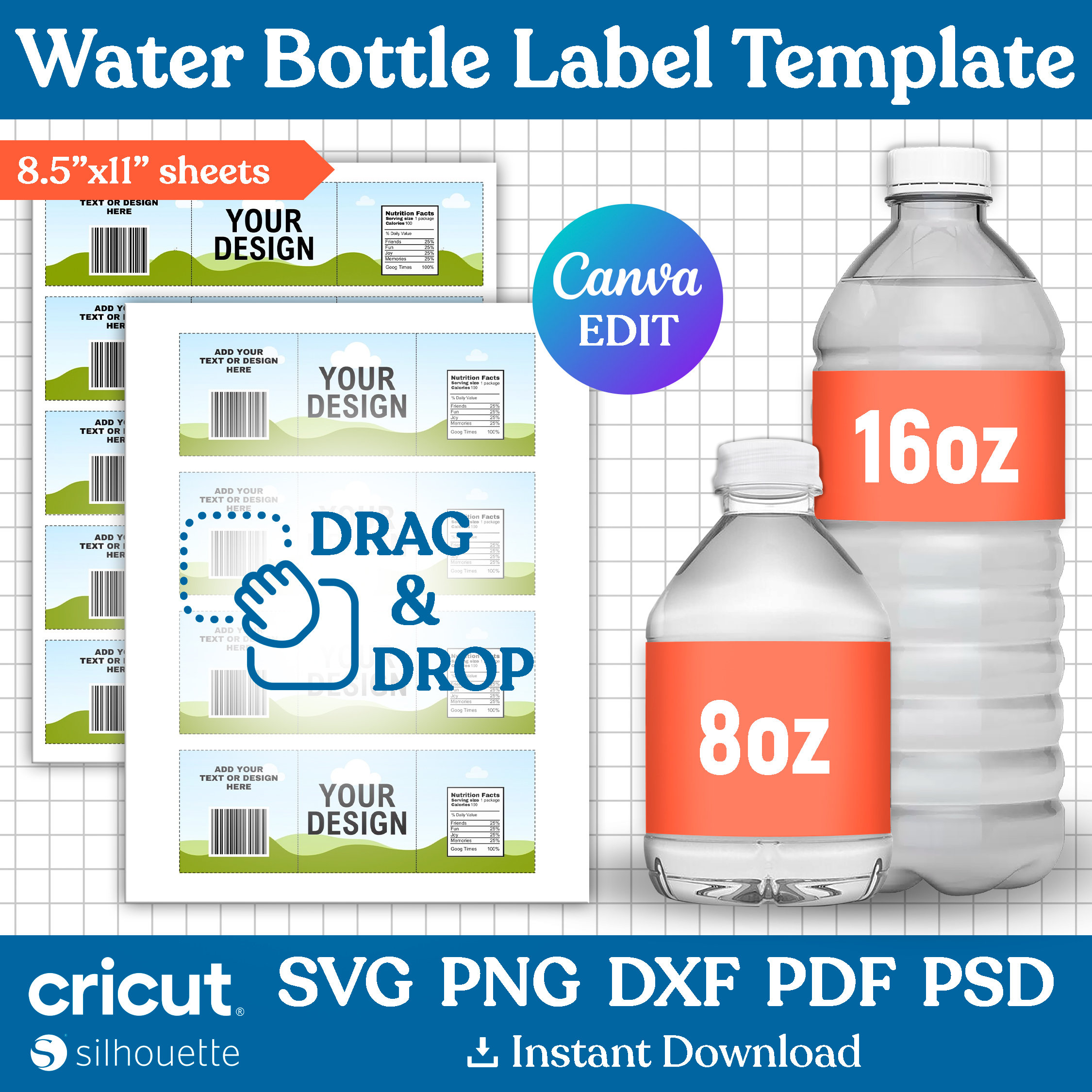 Water Drop Labels