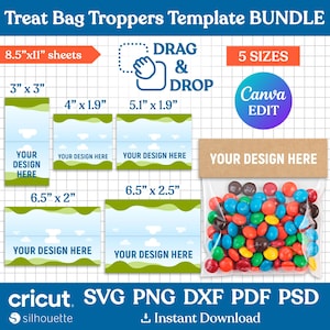 Lot de modèles de sac à cadeaux, cadeau d'anniversaire, modèle de faveur, modèle de paquet de bonbons, étiquette de sac à cadeaux, cadeau d'anniversaire, modèle de faveur, toile