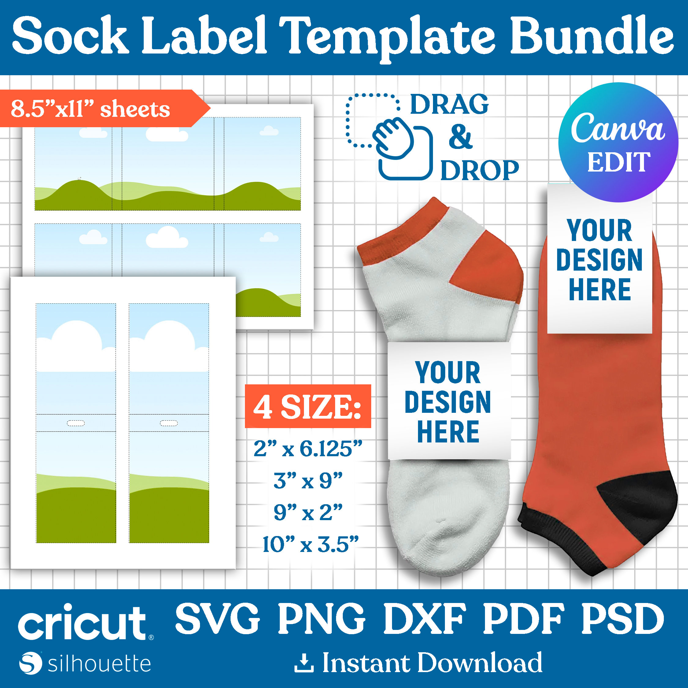 Sock Paper Label Socks Tag Template, Socks Wrap Label Template, Sock Wrapper Template ...