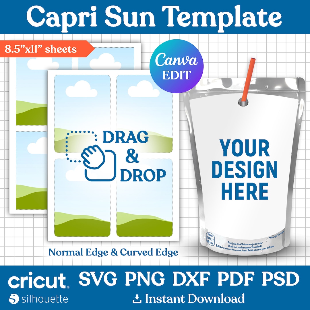 Capri Template Svg, Blank Capri Sun Template, Juice Pouch Label, Juice Capri Template Svg, Blank Capri Sun Template, Juice Pouch Label, Juice