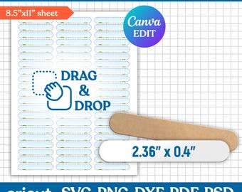 Name Labels Template, School Supply Labels Svg, School Label Template, Back to School Label Template, Printable Name Tag, Canva Editable