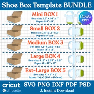 Plantilla de caja de zapatos, caja de zapatos Svg, plantilla de caja de zapatillas, caja de zapatos para fiesta, caja de regalo Svg, plantilla de caja con tapa, png, Canva editable