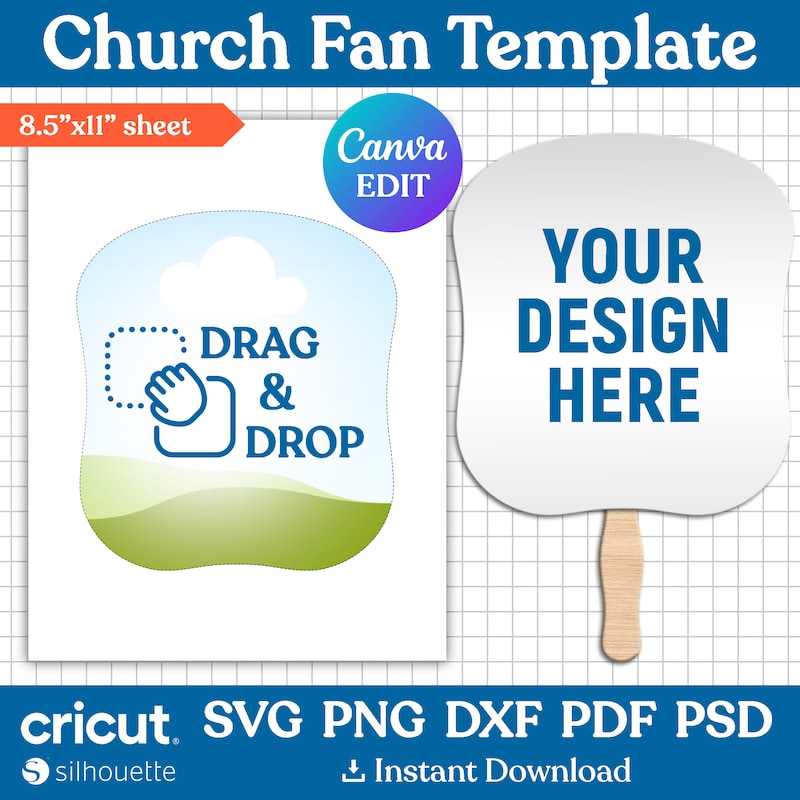 Diy Church Fan Template - Etsy